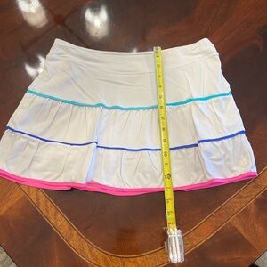 Lilly Pulitzer Luxletic Peachy Skort Resort White UPF 50+ Size M